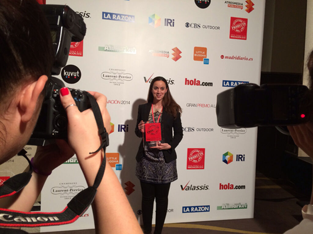 Paloma Caínzos, B&P Development Manager de Azucarera Iberia, recogió el premio por Truvía Comprimidos