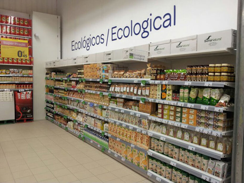 Sección de alimentos ecológicos