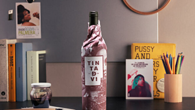 Tinta de Vi, etiqueta hecha de vino