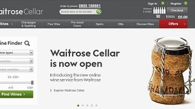 Waitrose desarrolla una nueva tienda de vinos online