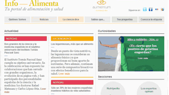 Nace Infoalimenta.com, portal de referencia en alimentación y salud