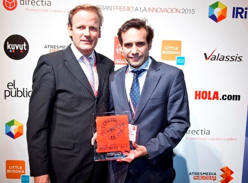 P. Kortenoever (Marketing) y J. Gómez Carretero (I+D+I) de Ángel Camacho Alimentación. Premio al edulcorante Susarón Endulsana.