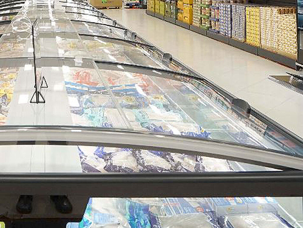 Sección de congelados en los nuevos supermercados de Mercadona