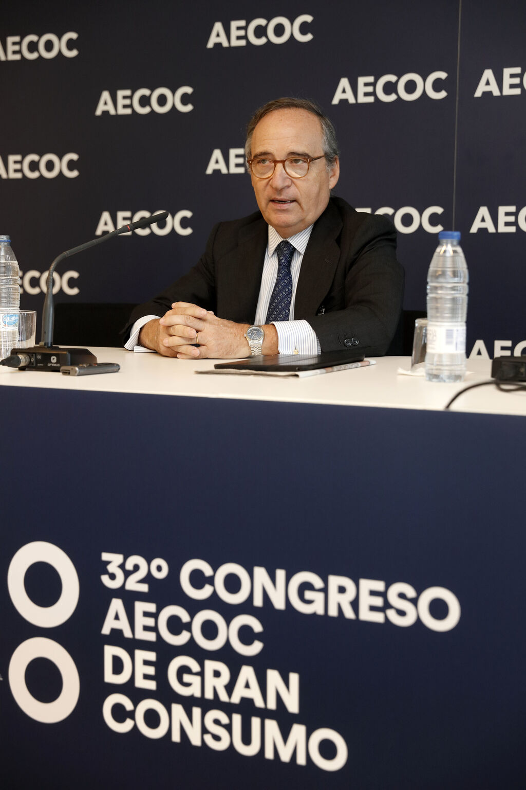 El presidente de Ebro Foods, Antonio Hernández Callejas, en rueda de prensa.