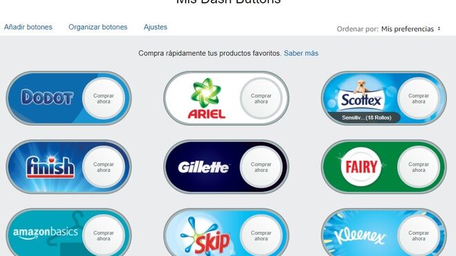 Los Dash Buttons de Amazon España se hacen virtuales