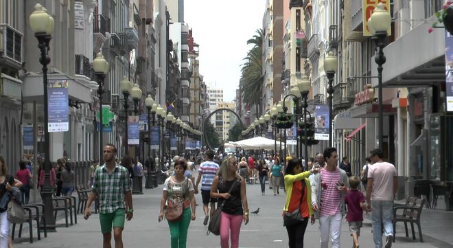 Calle comercial de Las Palmas de Gran Canaria