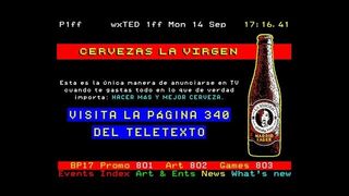 La Virgen ya vende su cerveza a través del Teletexto