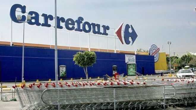 Empleados de seguridad privada protestan ante Carrefour