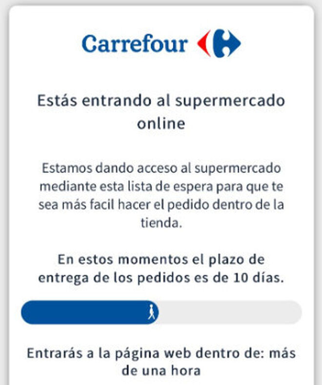 tablero Abierto Amado Carrefour implanta una cola virtual para su compra online