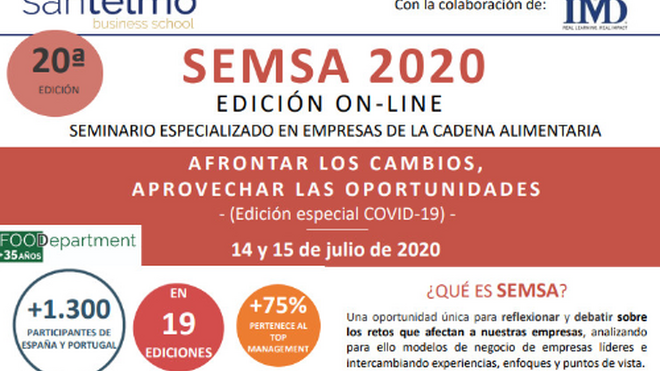 SEMSA 2020, seminario sobre las nuevas oportunidades para el sector alimentario