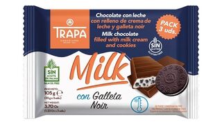 Chocolates Trapa lanza Trapamilk con galleta Noir