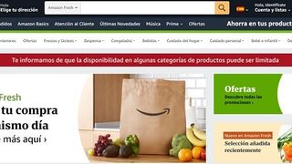 Amazon Fresh avisa ya de la disponibilidad "limitada" de diferentes productos