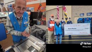 Un empleado de Walmart de 82 años consigue jubilarse gracias a un buen samaritano