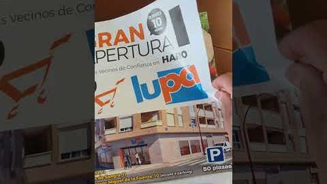 Así promociona Lupa su nuevo súper de 2.500 m2 en Haro (La Rioja), en un local que dejó Mercadona
