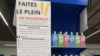 E.Leclerc critica en tienda la ley Descrozaille, que limitará en Francia las promociones de non food al 34%