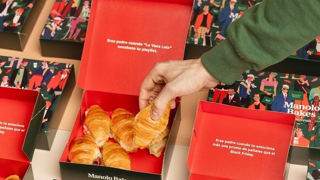 Manolo Bakes 'tunea' sus cajas con un artístico packaging para celebrar el Día del Padre