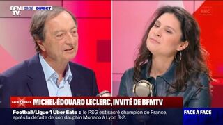 Michel-Édouard Leclerc  durante su entrevista en una cadena francesa